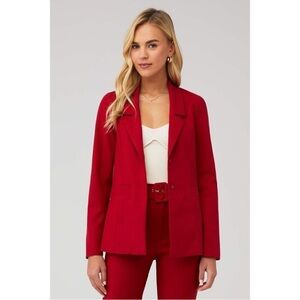 Show Me Your MuMu Major Single-Breasted Blazer in Red Suiting $188 size M